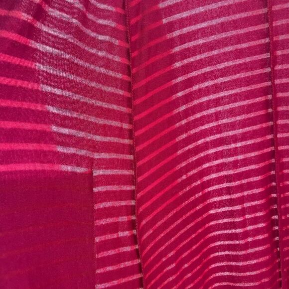 LuLaRoe Sarah Duster Cardigan Open Front Size XS Maroon Striped Pockets - Picture 6 of 9